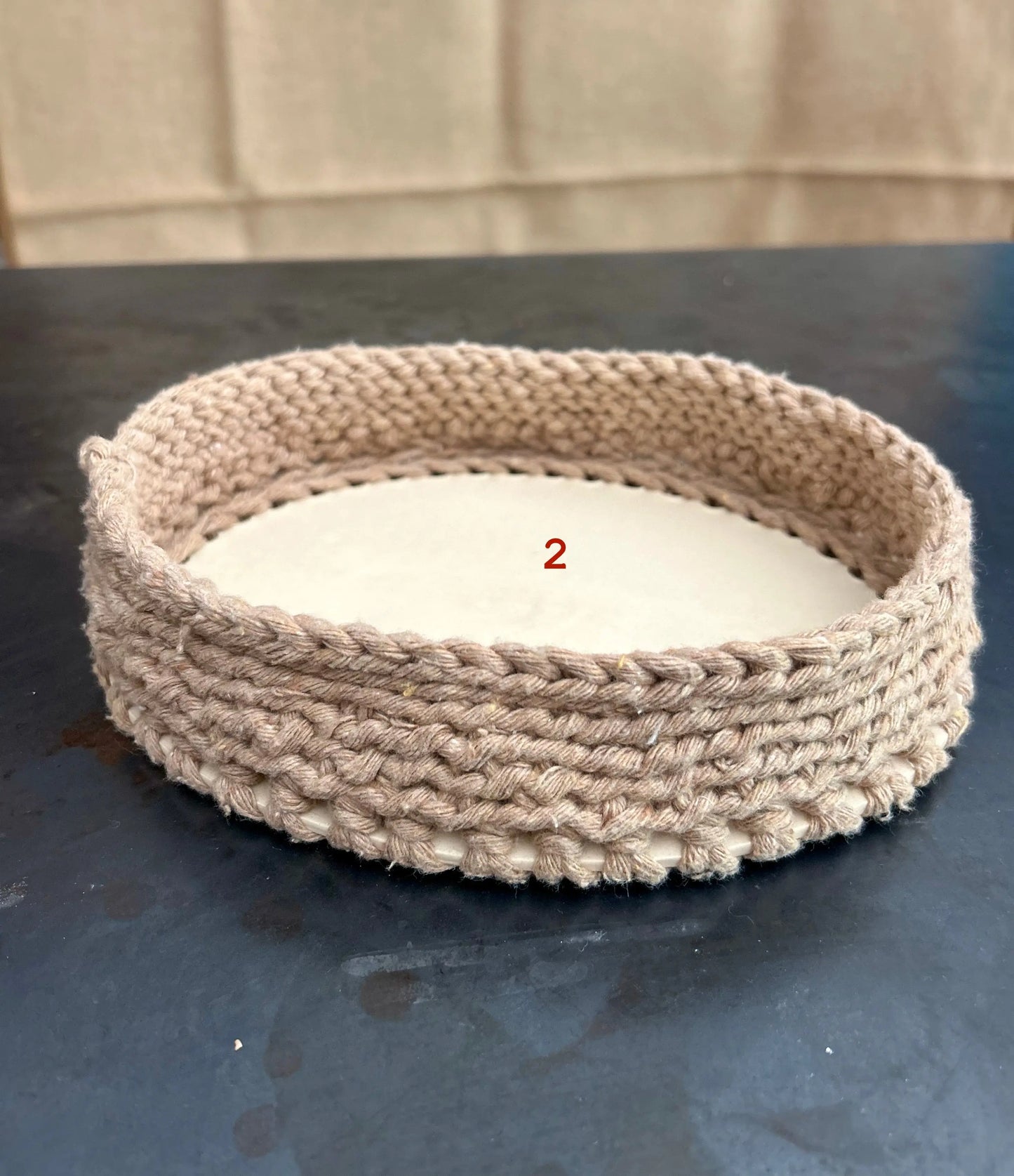 plateau crochet et céramique , nouveauté