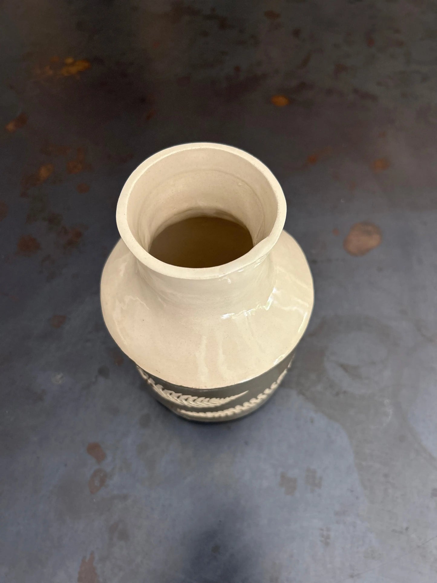 vase , avec application de fougère, décoration , nouveauté