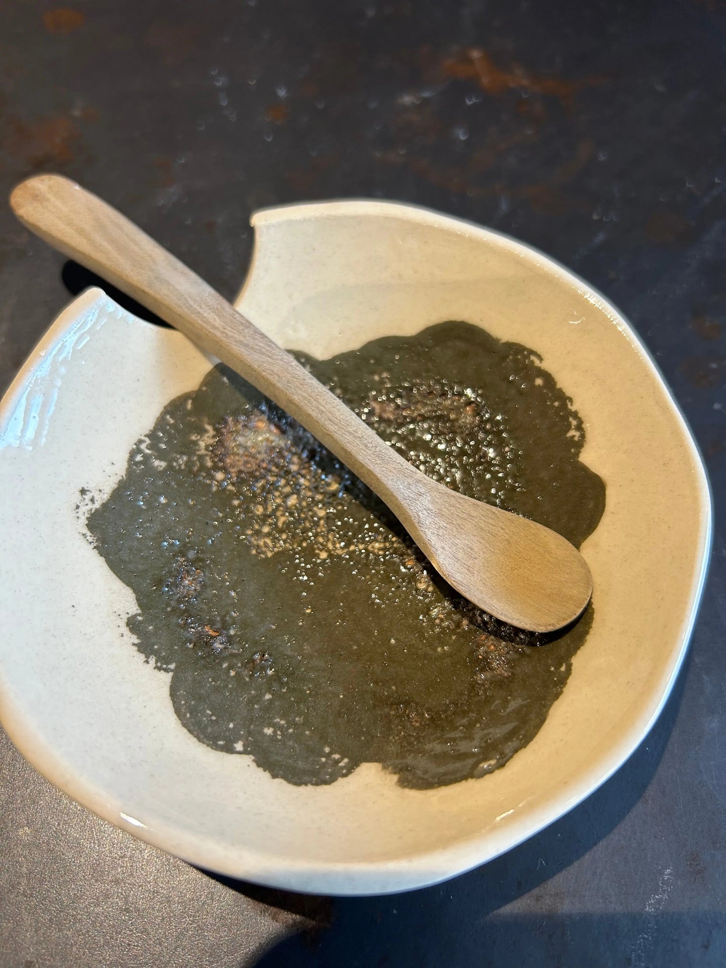 Coupelle apéritive, fond corail