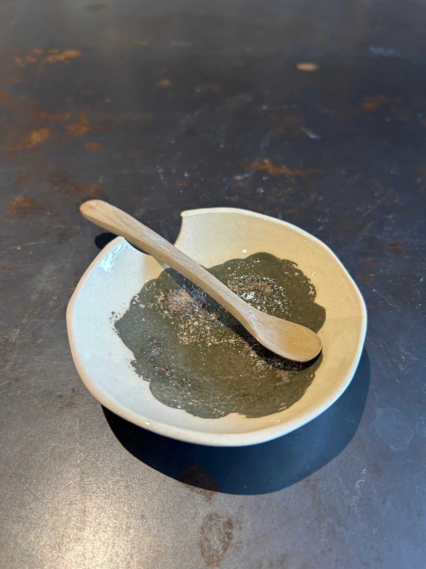 Coupelle apéritive, fond corail