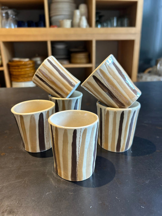 Paire de tasse à café à rayures, nouveauté