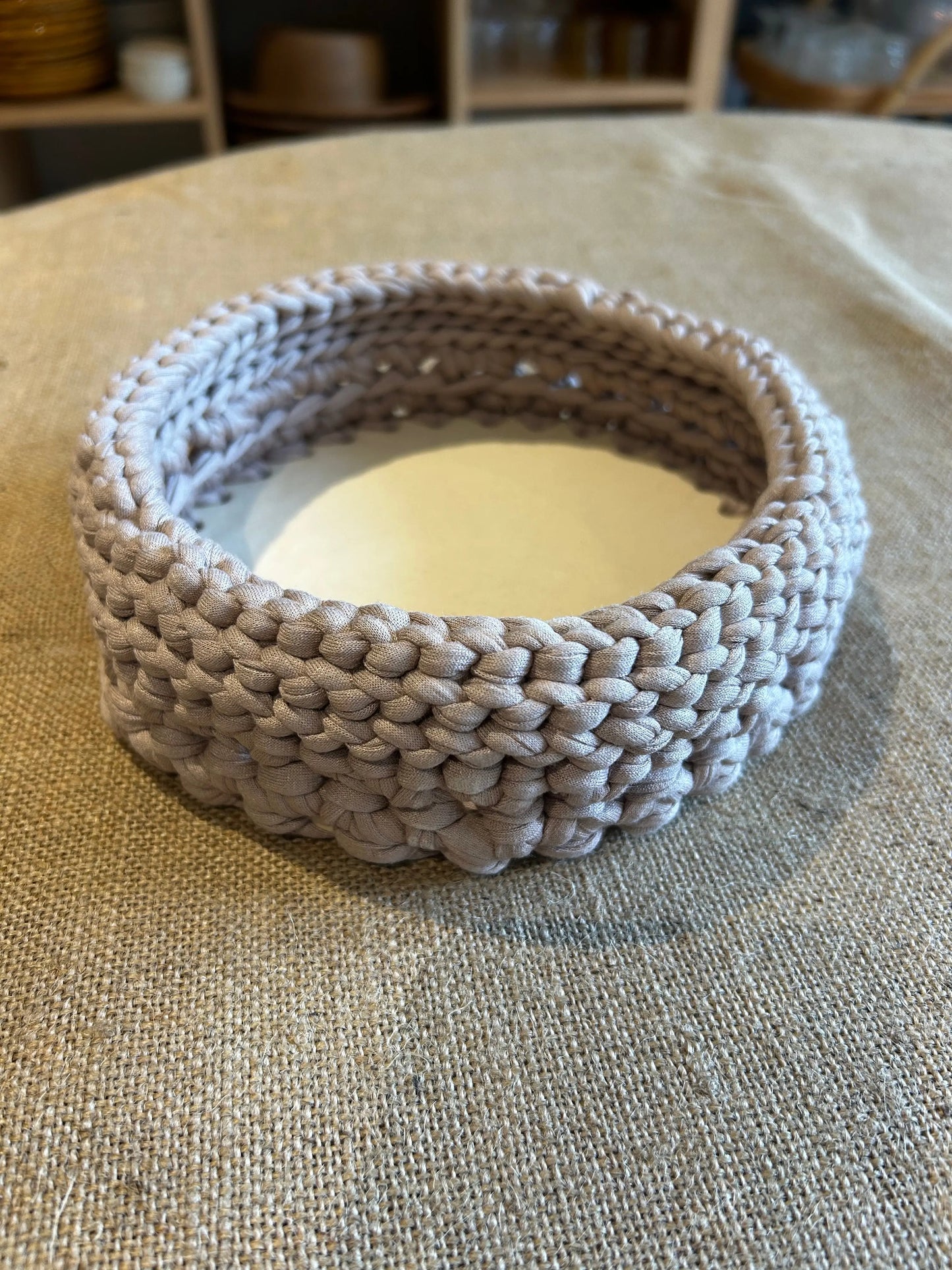 Panière, céramique et crochet , nouveauté