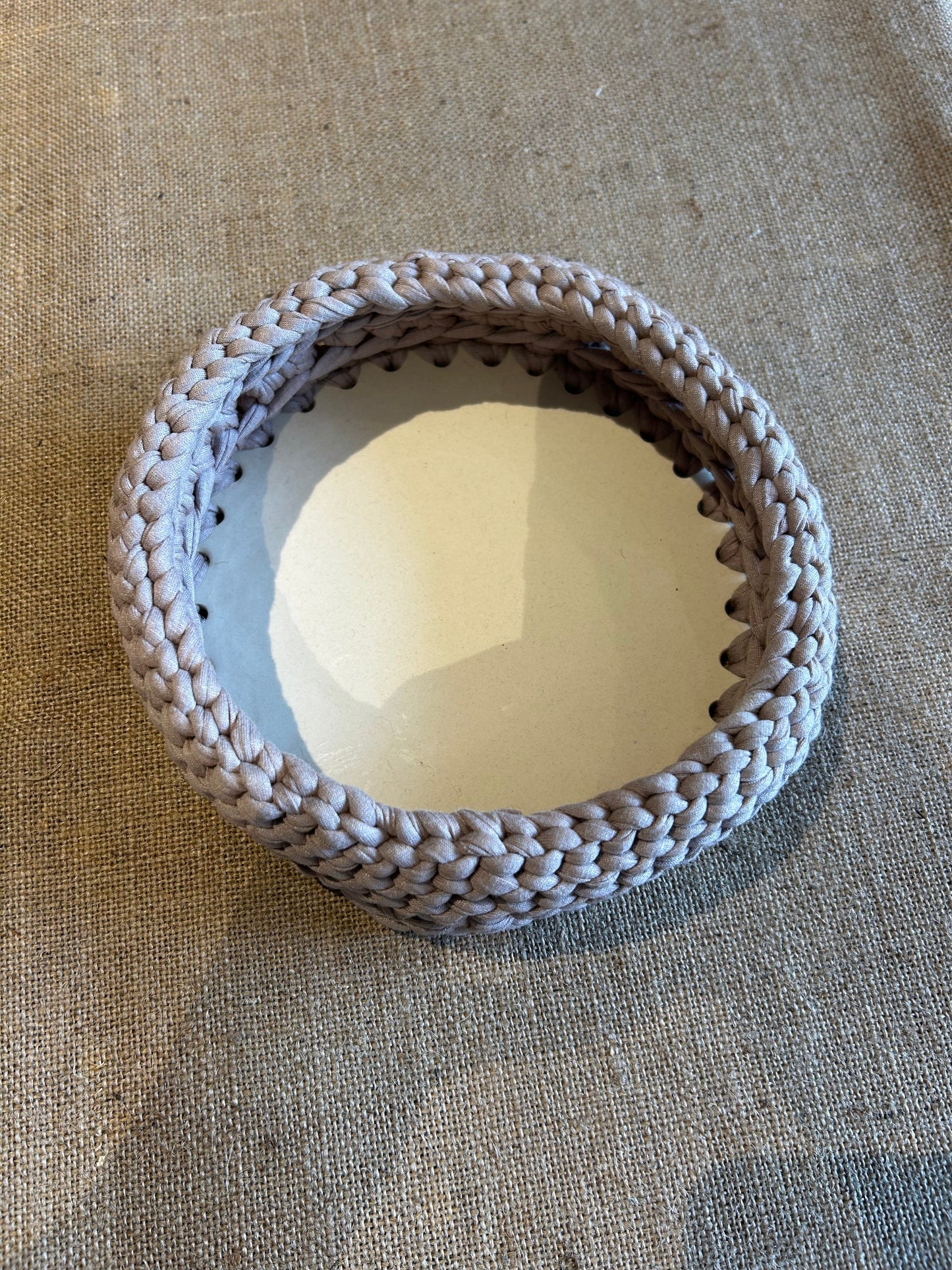 Panière, céramique et crochet , nouveauté