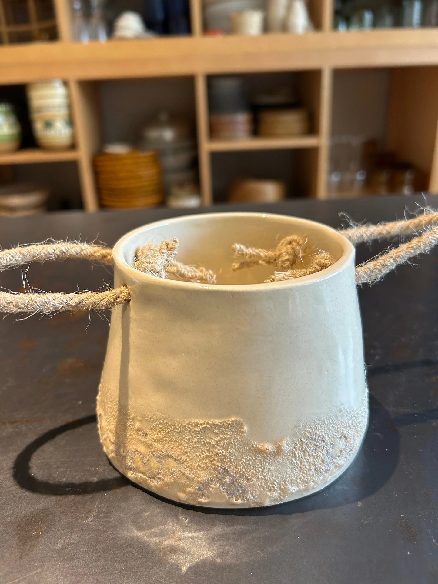 Pot à anse, effet plage de sable