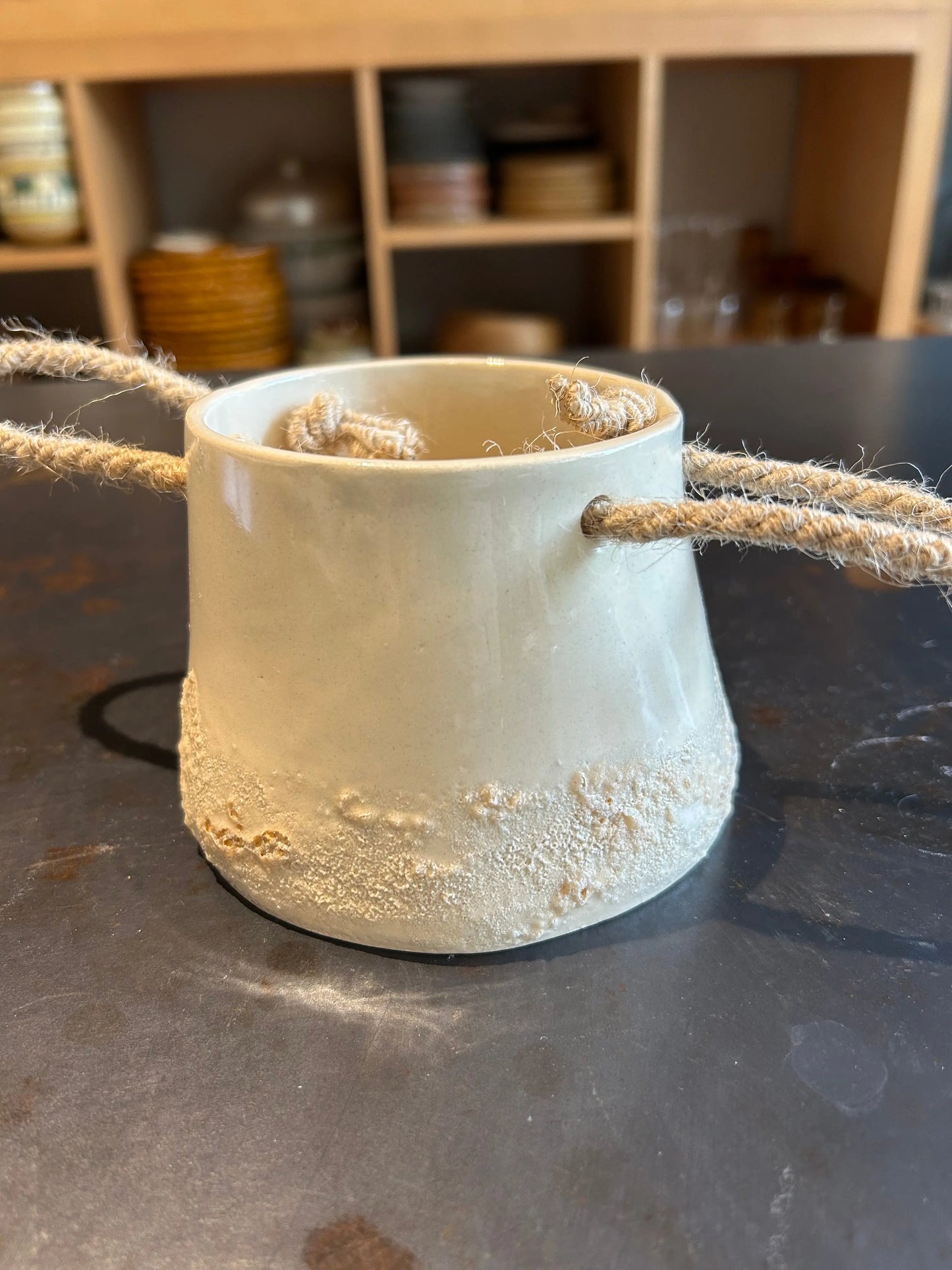 Pot à anse, effet plage de sable