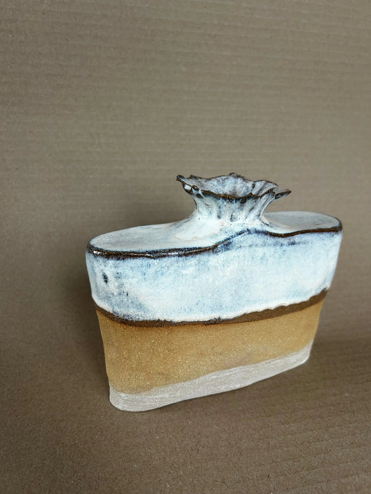 Vase corolle émaillé