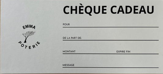 chèque cadeau pour atelier découverte, nouveauté