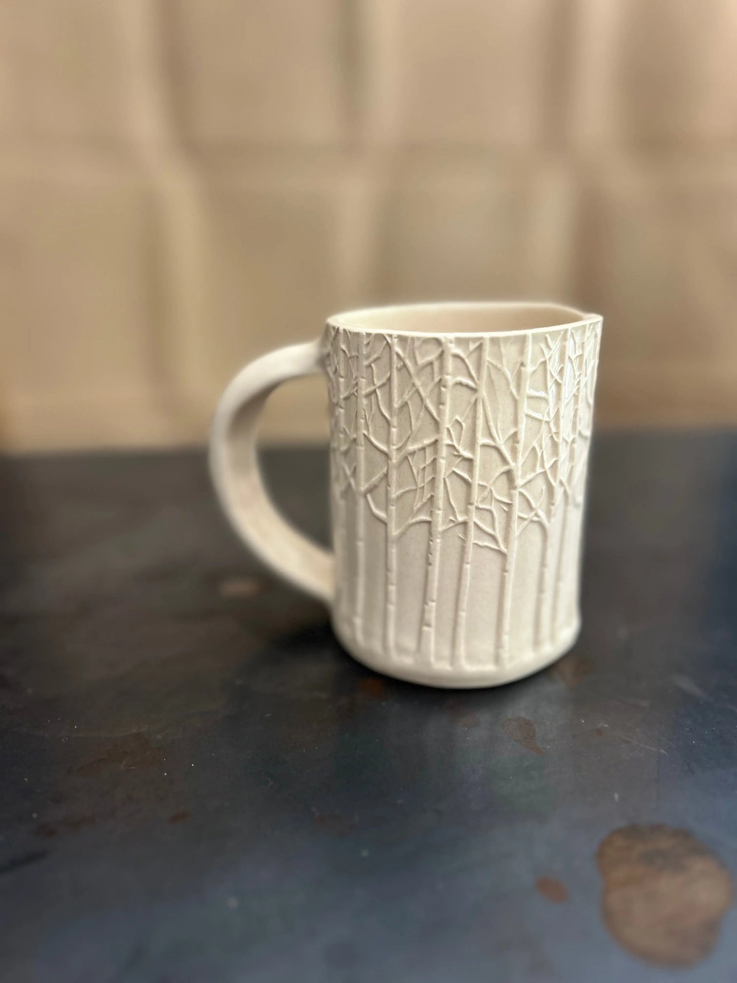 mug forêt, avec anse arrondie, nouveauté