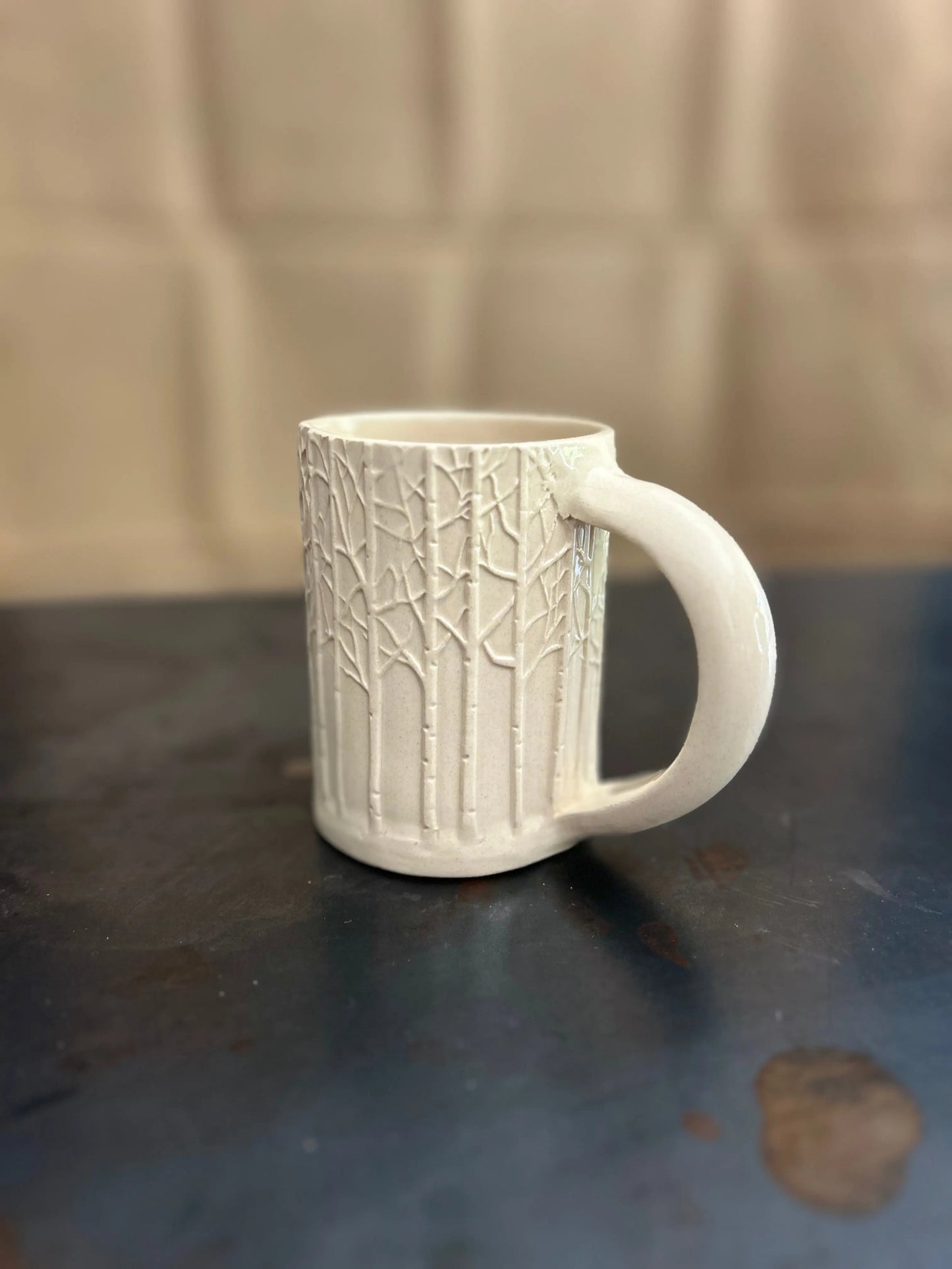 mug forêt, avec anse arrondie, nouveauté