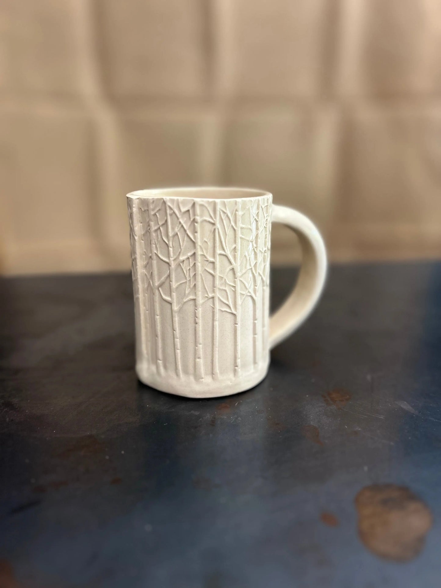 mug forêt, avec anse arrondie, nouveauté